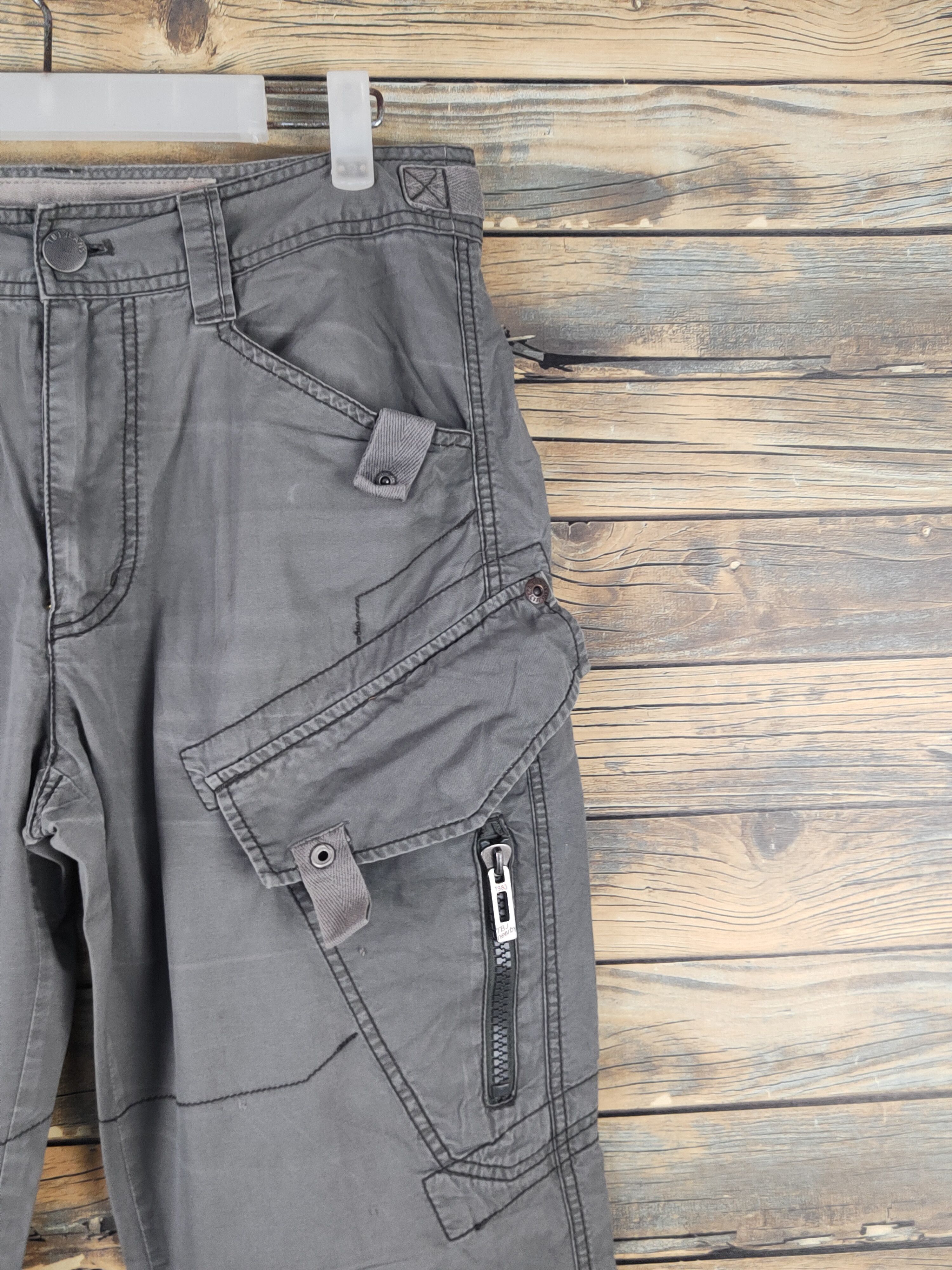 Japanese Brand TBJ Jeans Dark Gray Multipocket Tactical Cargo Pants #W1623 Size US 30 / EU 46 - 5 Thumbnail