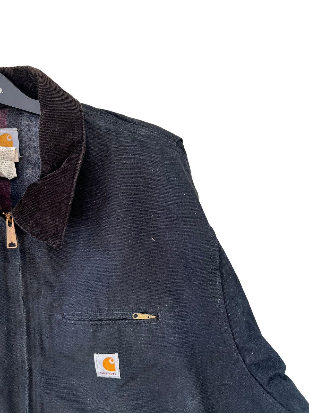 Carhartt Vintage 90s Carhartt Detroit Dusty Black Denim Jacket XXL Size US XXL / EU 58 / 5 - 9 Thumbnail