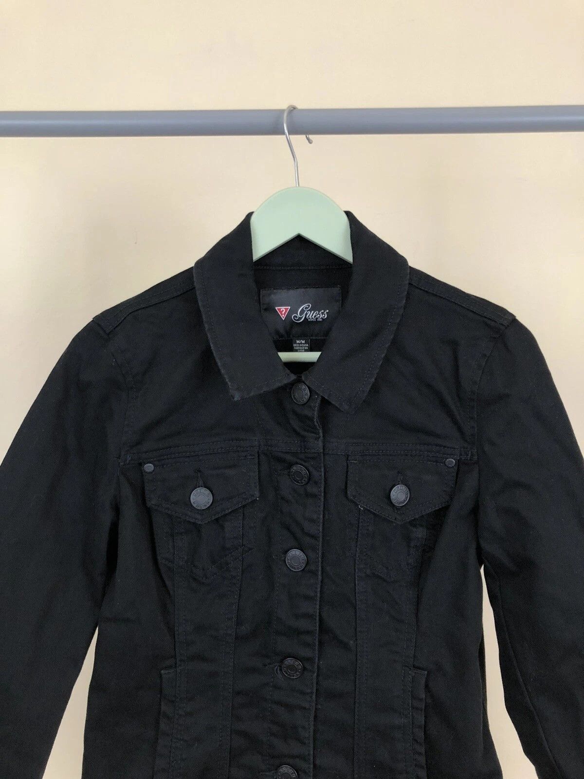 Guess Guess Denim Jacket Womens Size M Black Button Vintage Size M / US 6-8 / IT 42-44 - 2 Thumbnail