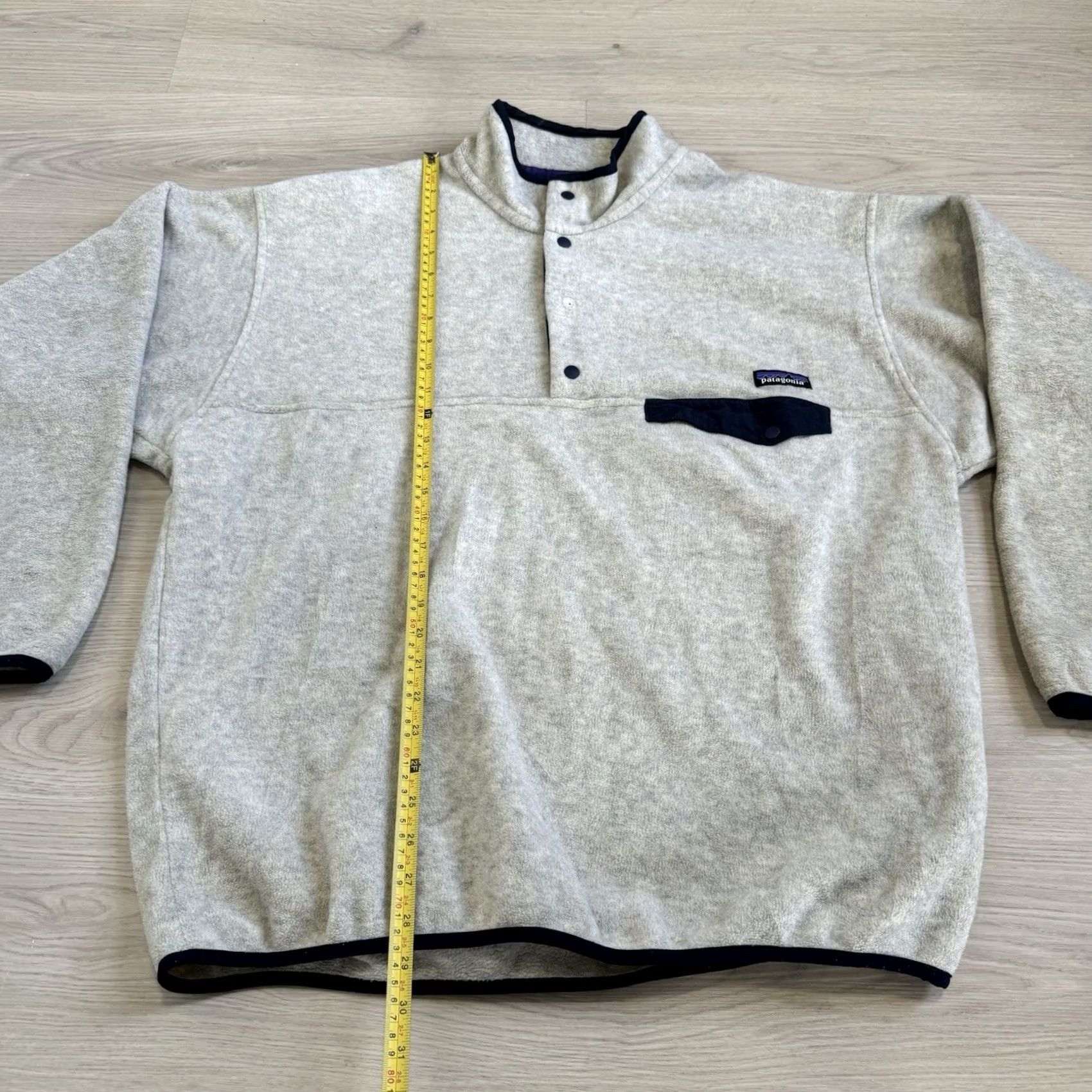 Patagonia VINTAGE Patagonia Snap-T Fleece Jacket Mens XL Oatmeal Blue 90s Jacket Size US XL / EU 56 / 4 - 7 Thumbnail