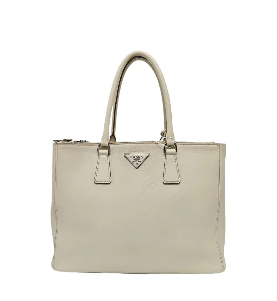 Prada PRADA Galleria oversized no white cowhide leather logo cross pattern杀手包handbag s Size ONE SIZE - 1 Thumbnail