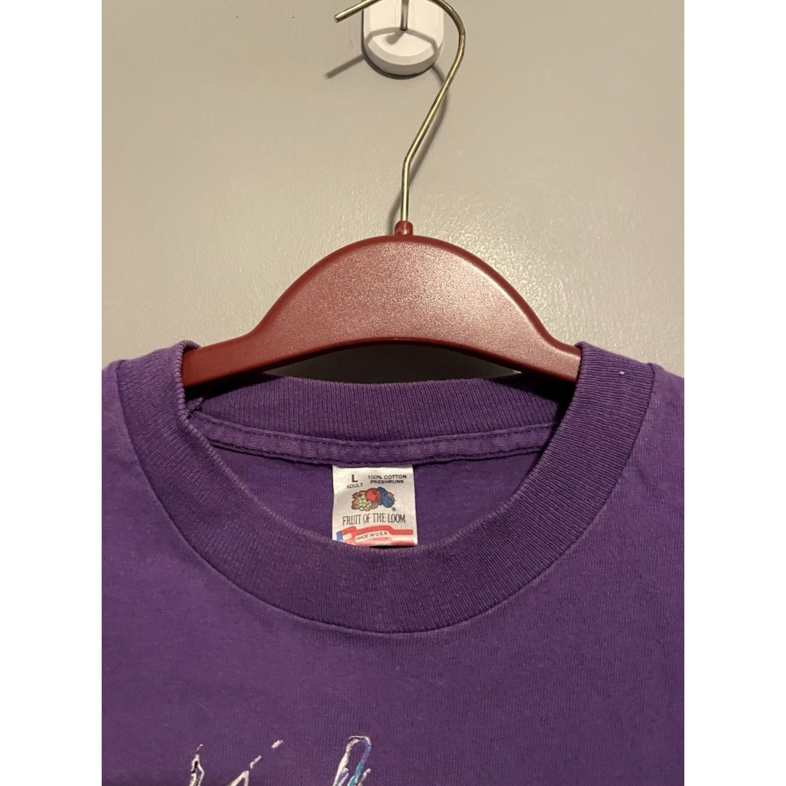Fruit Of The Loom VINTAGE Kentucky Derby Festival T-Shirt Solid 90s Purple L Men Cotton Fruit of the Loom Single Stitch Size US L / EU 52-54 / 3 - 3 Thumbnail