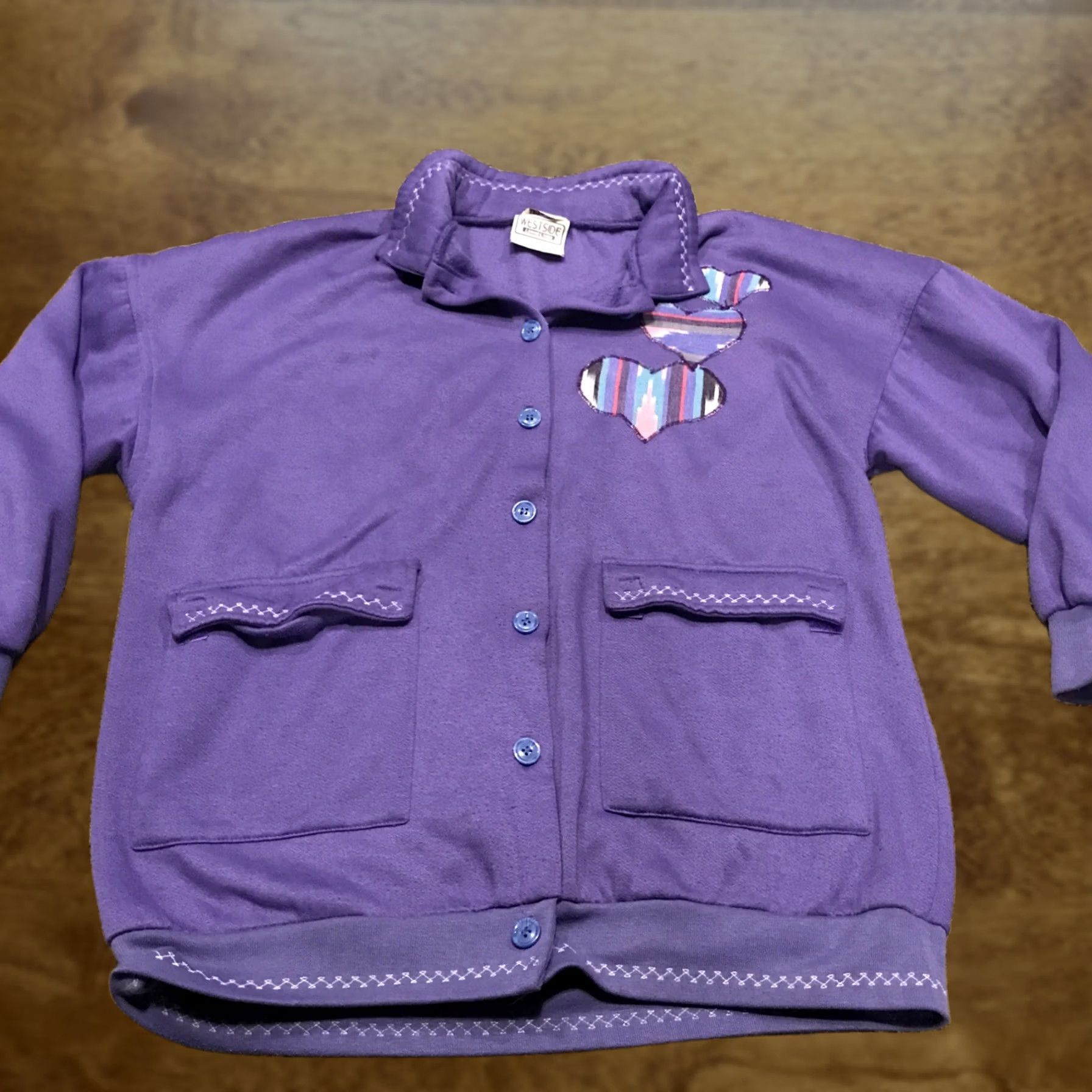 Vintage VINTAGE Westside Connection Womens L Purple Polyester Blend Jacket 90s Knit Lightweight Casual Spring Fall Mens Womens Size L / US 10 / IT 46 - 1 Thumbnail