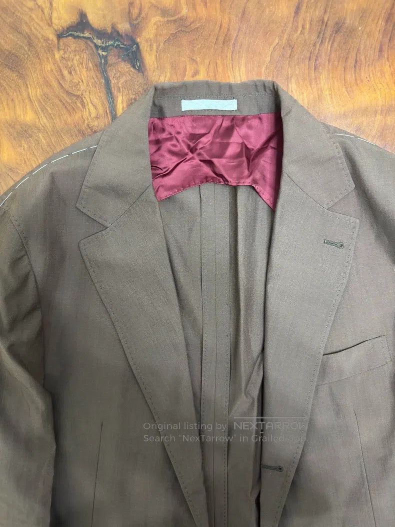 Brunello Cucinelli Brunello Cucinelli Cotton, wool, and silk blend suit jacke Size 50L - 2 Thumbnail