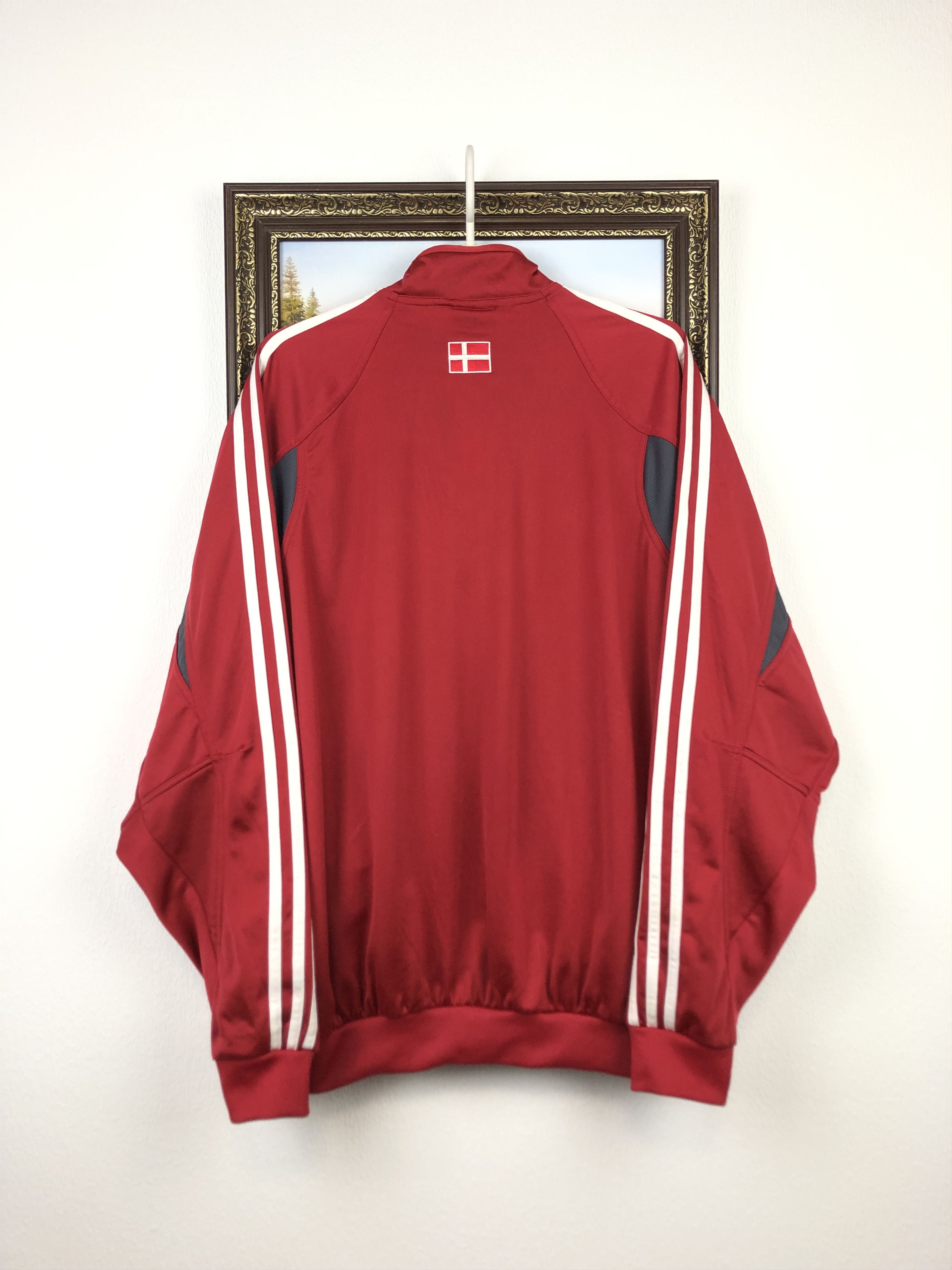 Adidas Vintage Adidas Denmark Football Jacket Soccer Track Top Size US XXL / EU 58 / 5 - 9 Thumbnail