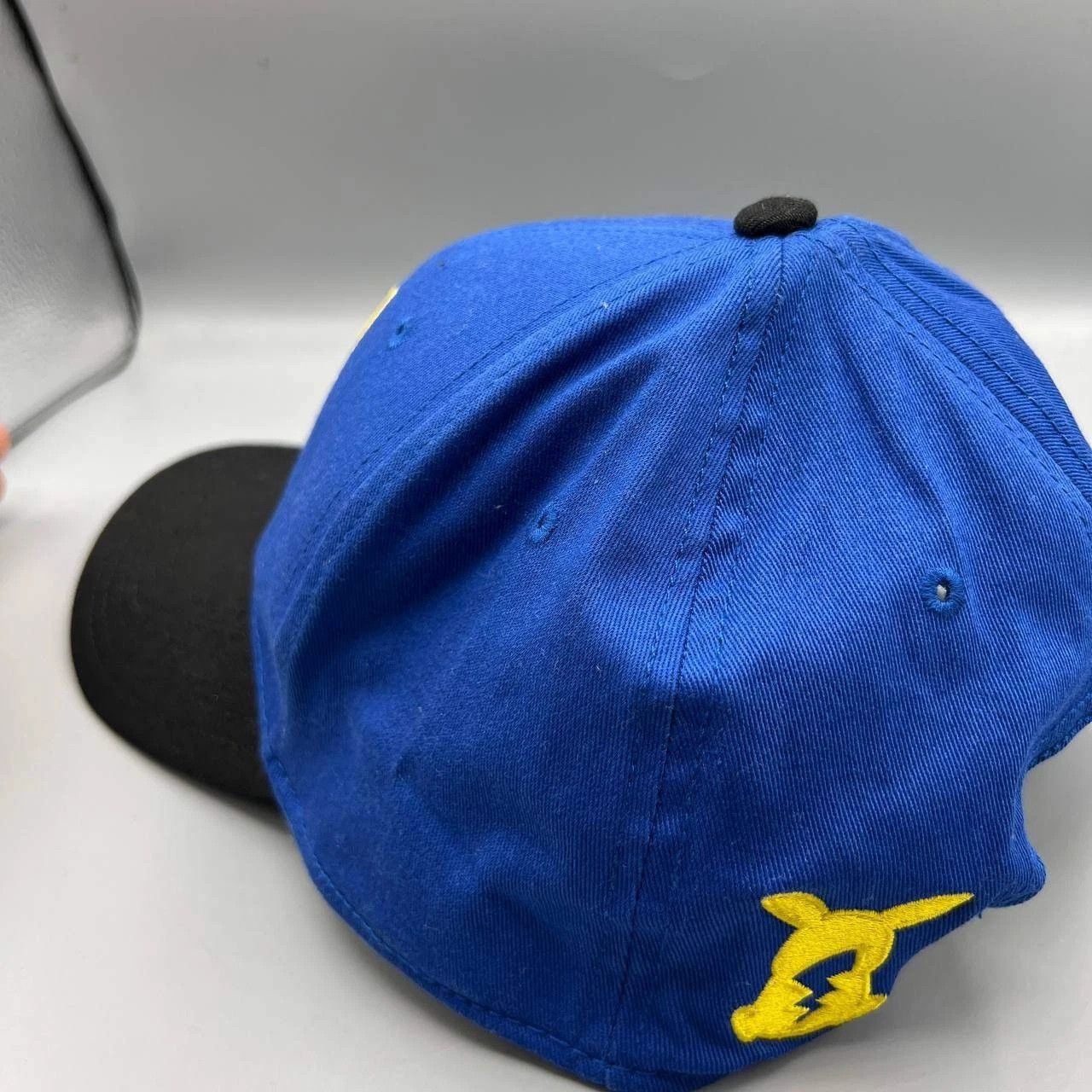 Pokemon Pikachu Hat Men Blue Black Embroidered Pokemon Snap Back Cap Size ONE SIZE - 2 Thumbnail