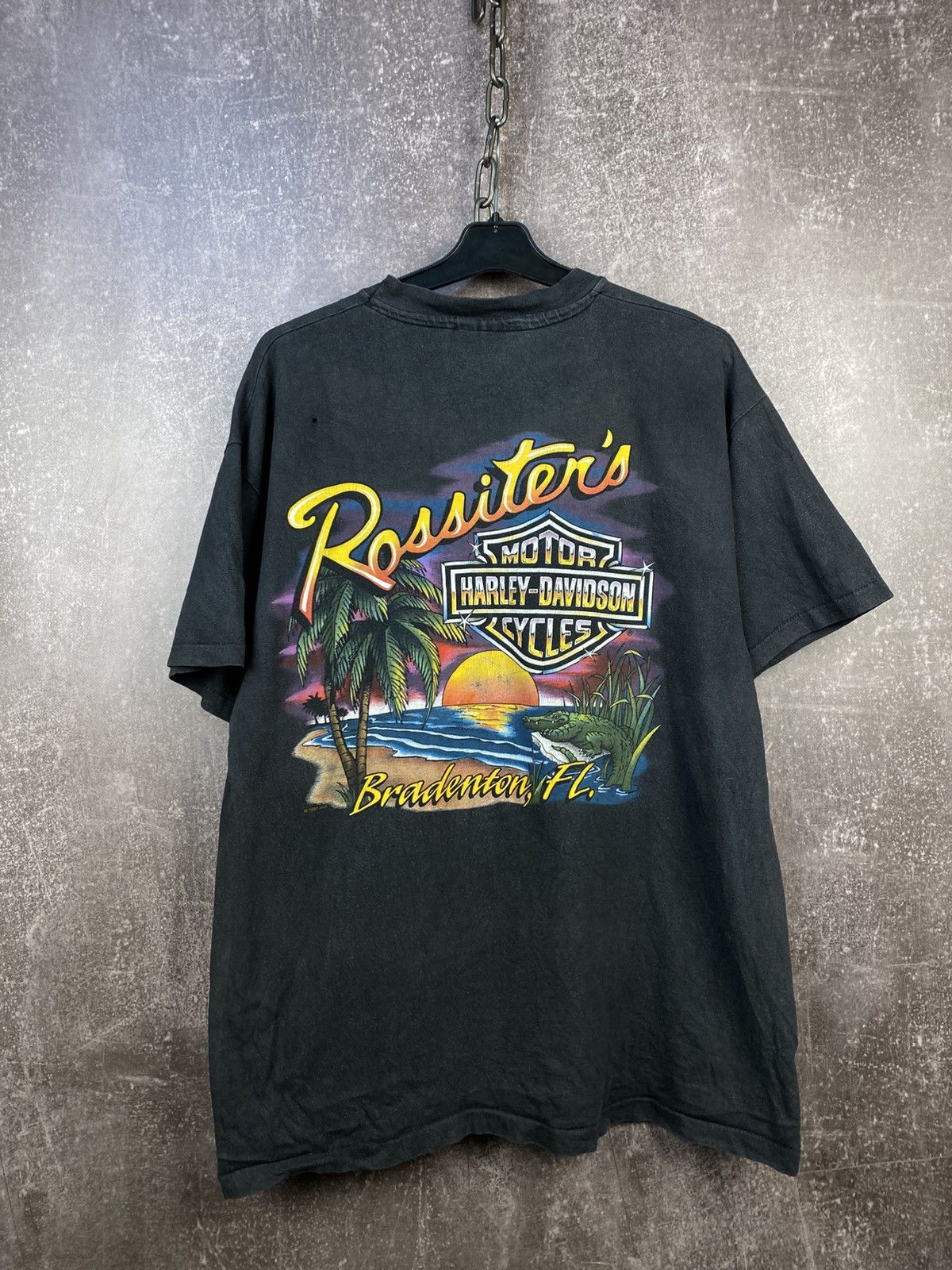 Harley Davidson Vintage 97s Rossiter’s Harley Davidson Biker Riding T-Shirt Size US L / EU 52-54 / 3 - 2 Thumbnail