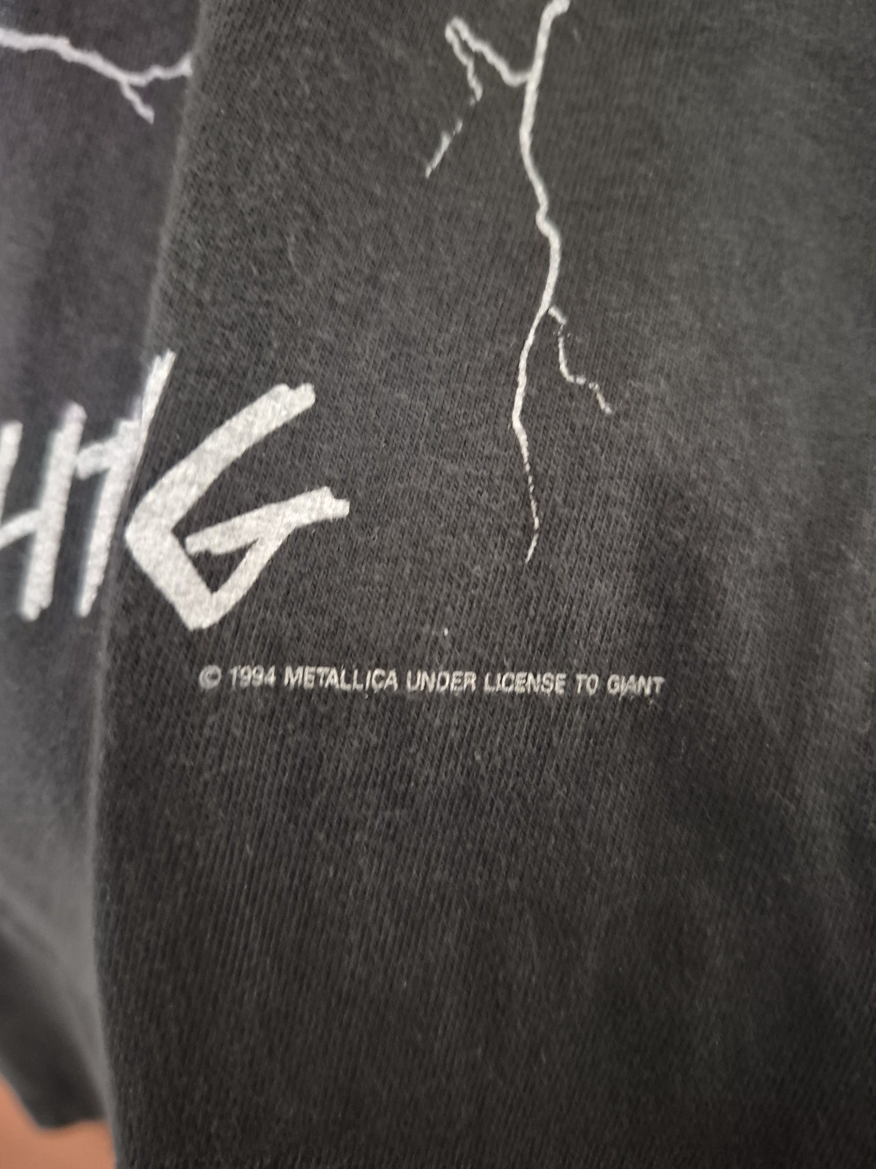 Metallica 90's Vintage Metallica Ride The Lightning Tee Size US L / EU 52-54 / 3 - 5 Thumbnail