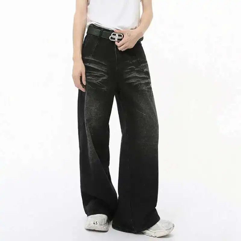 Japanese Brand Wide Leg Baggy Stone Washed Jeans Denim Size US 30 / EU 46 - 5 Thumbnail