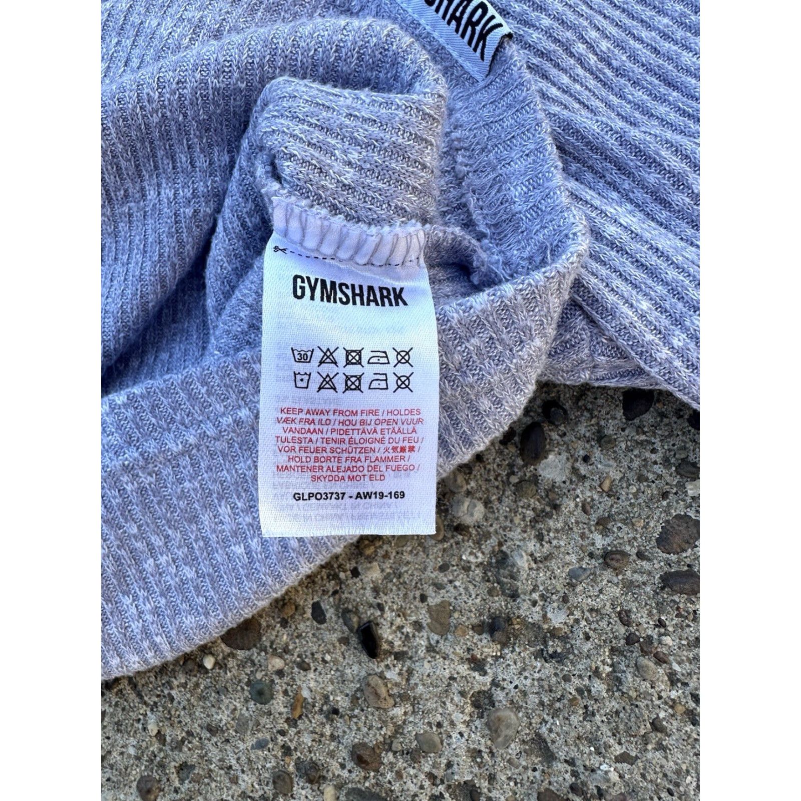 Gymshark Gymshark Slounge Cropped Ribbed Hoodie Longsleeve Gray Activewear Size M Women Pullover Crew Neck Logo Embroidered All Seasons Hooded Casual Sports Size M / US 6-8 / IT 42-44 - 5 Thumbnail