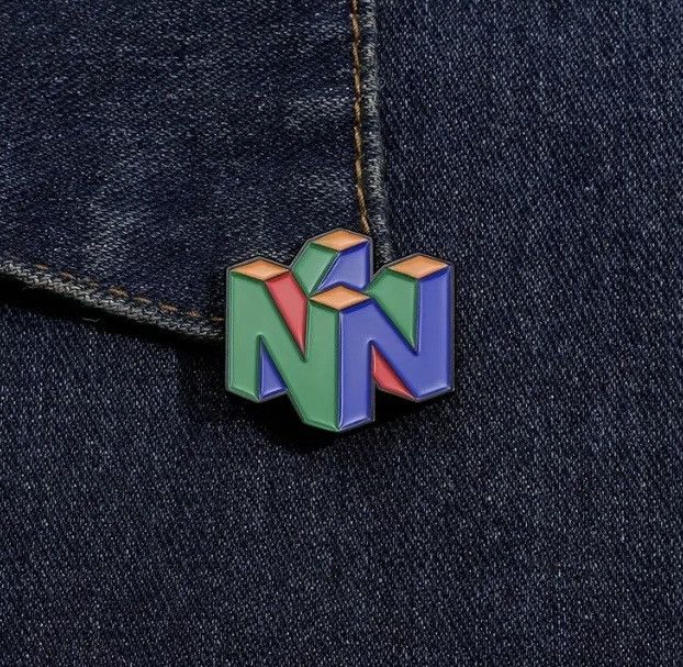 Nintendo Nintendo 64 logo enamel pin Video Games Mario Size ONE SIZE - 4 Thumbnail