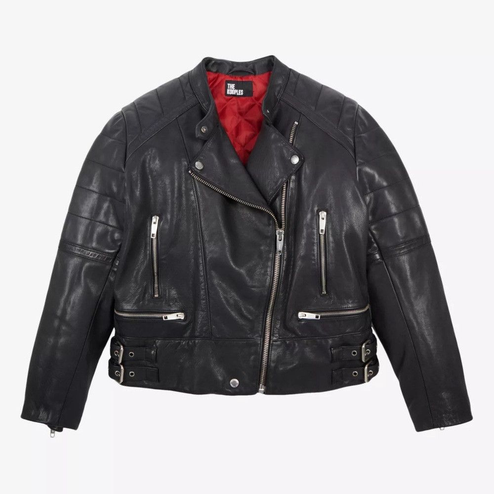 The Kooples The Kooples Leather Moto Jacket – Black Color NEVER WORN – Size L / US 10 / IT 46 - 4 Thumbnail