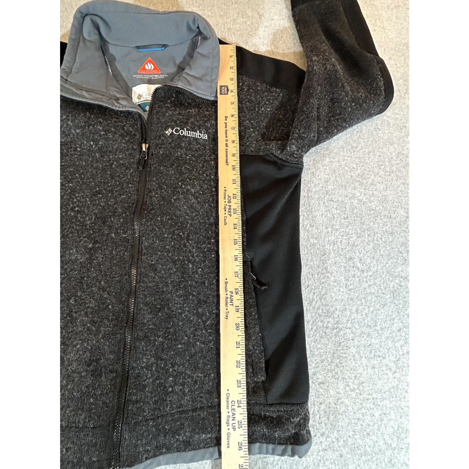 Vintage Columbia Jacket Mens Medium Wool Blend Softshell Omni-Heat Omni-Wind Gray Flecked Zipped Pockets Full Zip Outdoor Activewear Casual Travel Mens Size US M / EU 48-50 / 2 - 6 Thumbnail