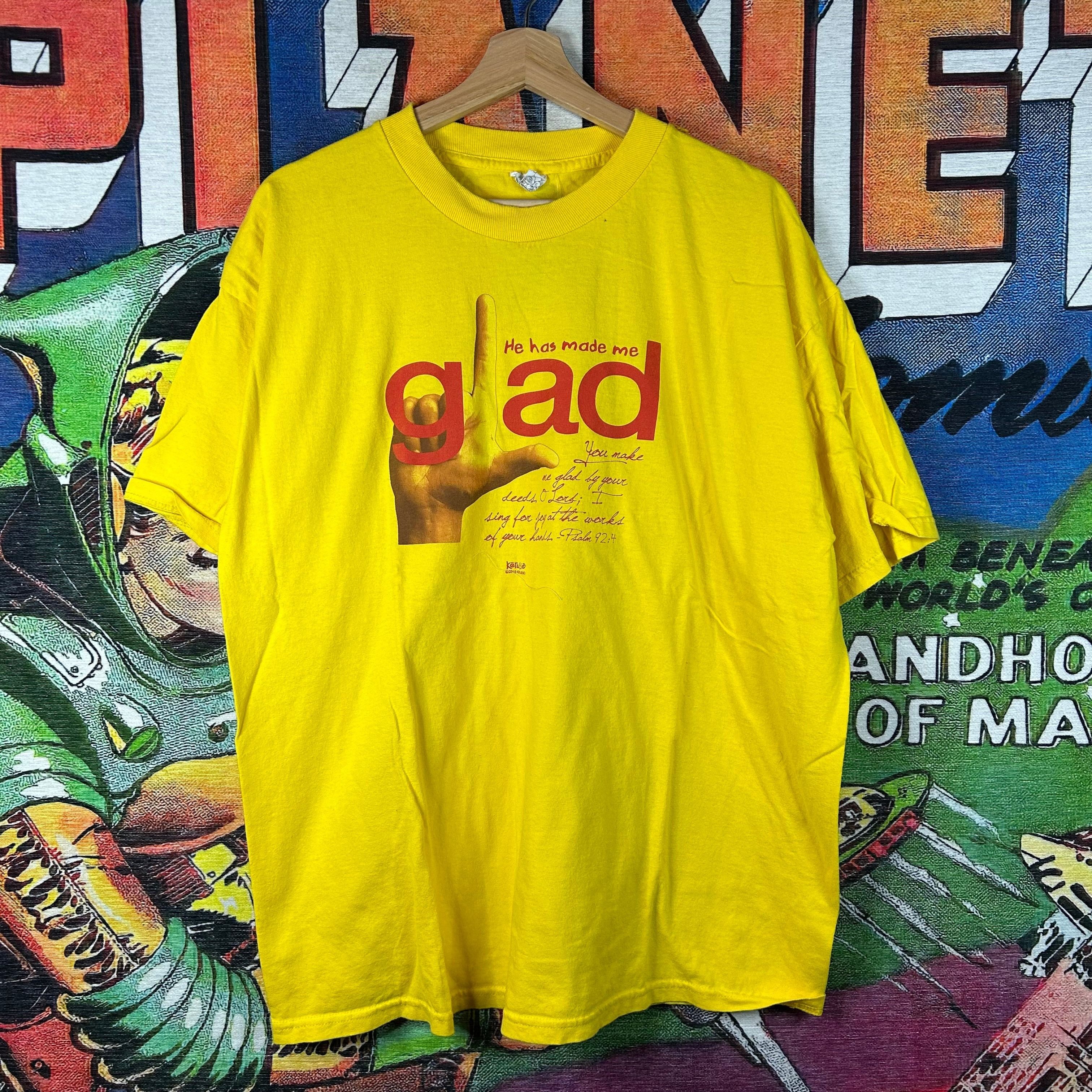 Vintage Y2K Glad Religious Tee Size XL Size US XL / EU 56 / 4 - 1 Thumbnail