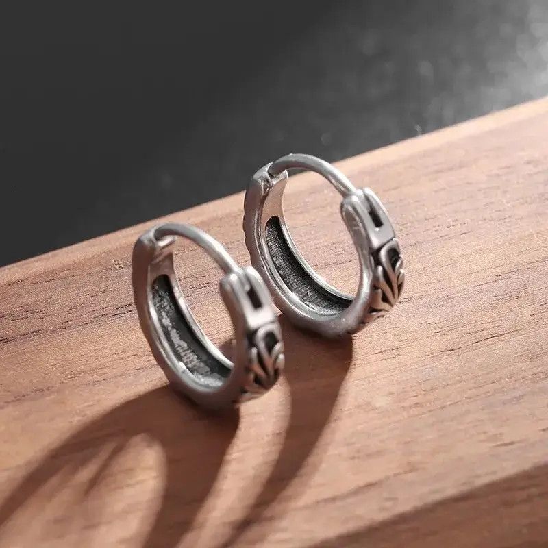 Jewelry Retro Hypoallergenic Hoop Earring (1pairs） Size ONE SIZE - 4 Thumbnail