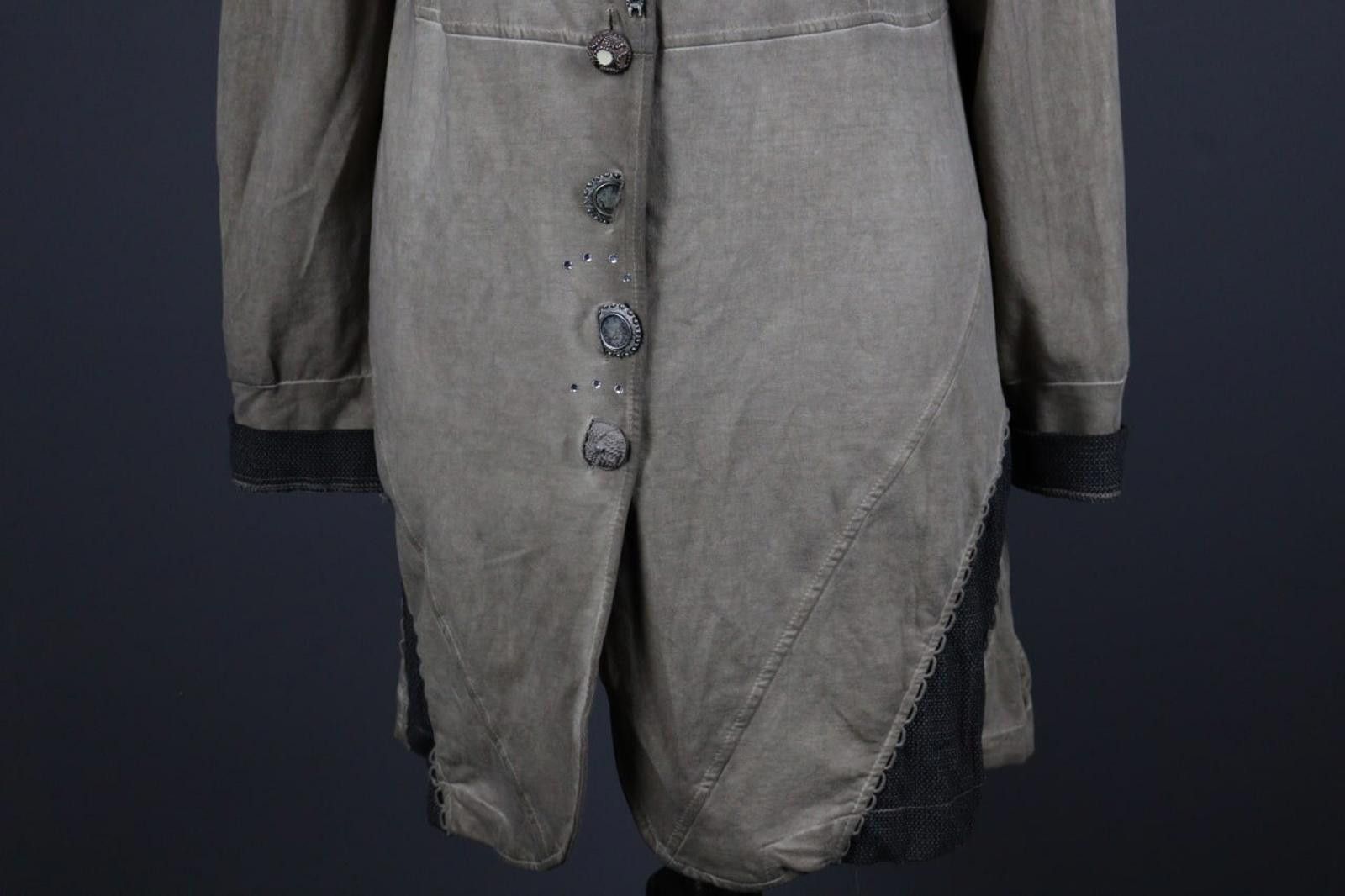 Bottega Veneta Bottega by Elisa Cavaletti Beige Coat Jacket Size L Size L / US 10 / IT 46 - 3 Thumbnail