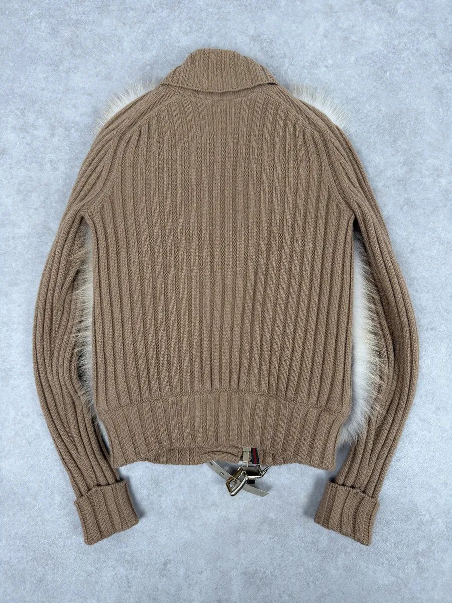 Gucci AW2010 Gucci Beige Camel Fox Fur Wool Jacket by Frida Giannini Size S / US 4 / IT 40 - 5 Thumbnail