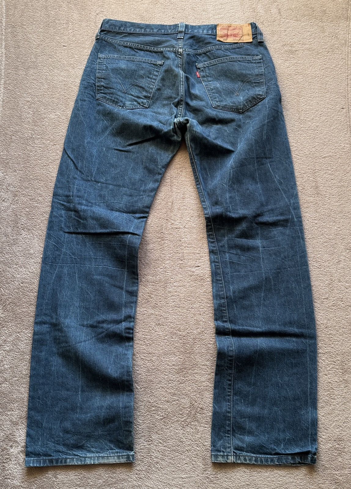 Japanese Brand Levis 501 Jeans Y2K Vintage Straight Faded Helmut Lang Vibe Size US 34 / EU 50 - 2 Thumbnail
