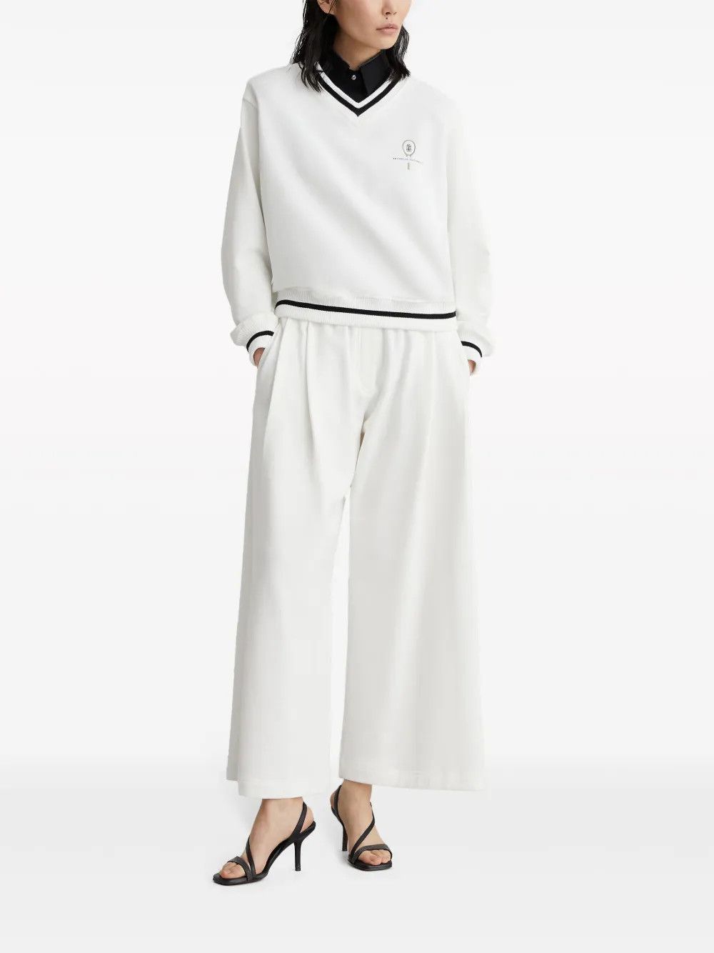 Brunello Cucinelli o1w1db10825 Sweatshirt in Open White Size XL / US 12-14 / IT 48-50 - 2 Thumbnail