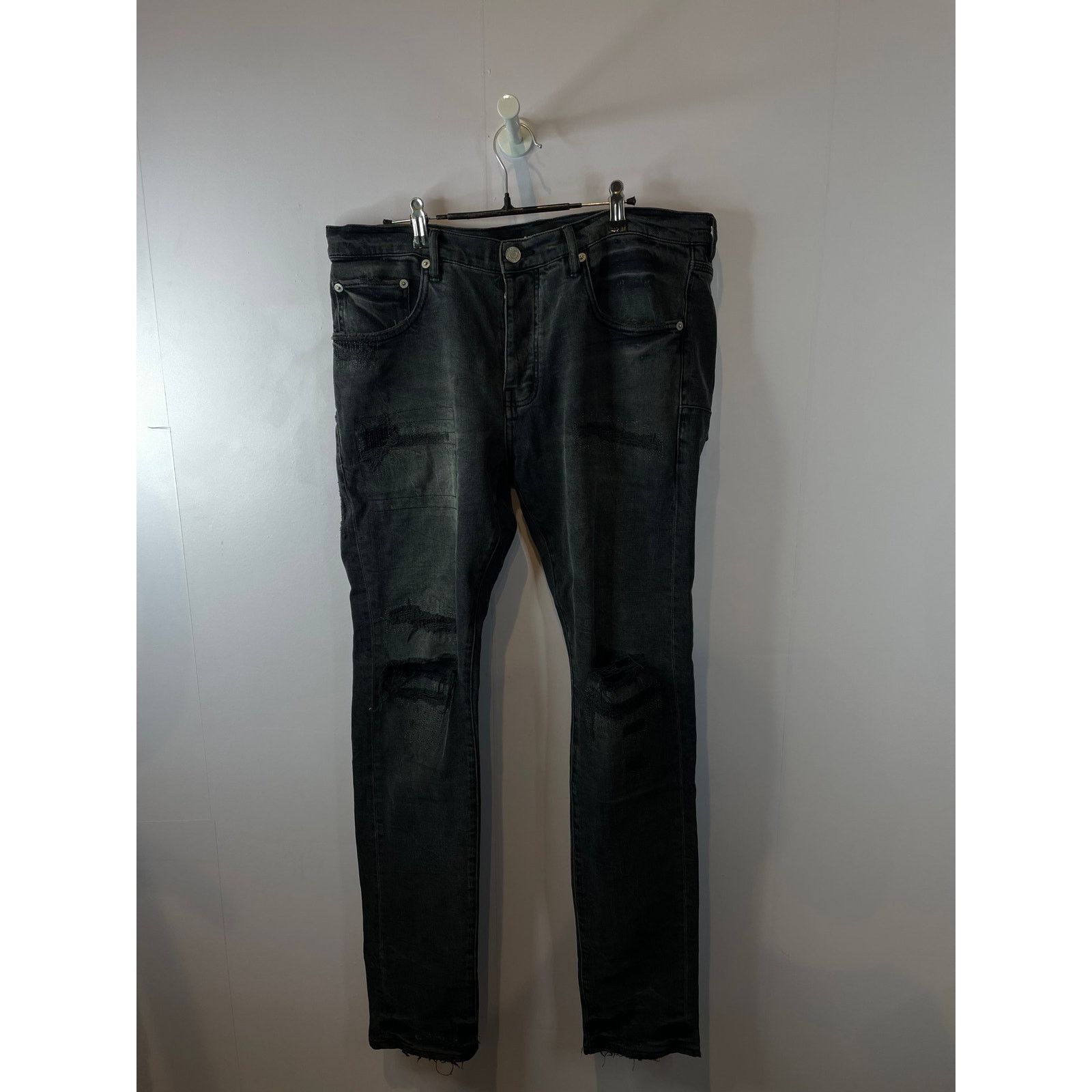 Purple Brand Purple Jeans Black Wash Plain (No Tag) Used 34 Size US 34 / EU 50 - 1 Thumbnail