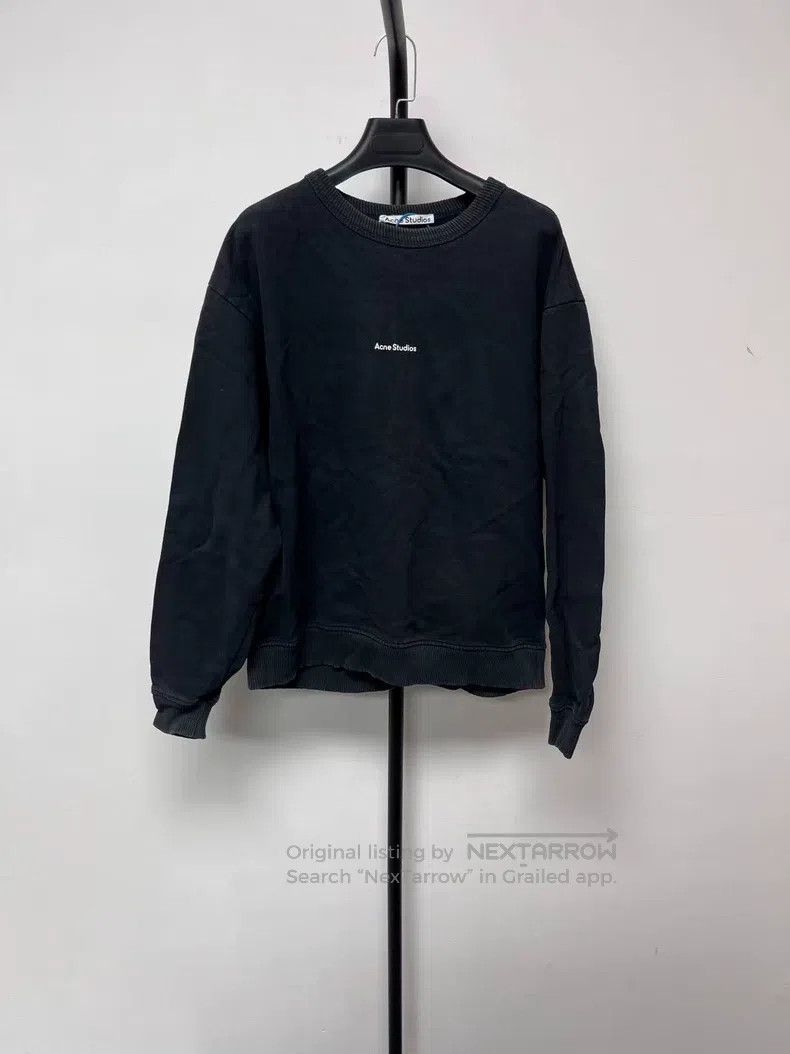 Acne Studios Acne Studios Logo Lettering Pullover Hoodie - Black Size US XS / EU 42 / 0 - 1 Thumbnail
