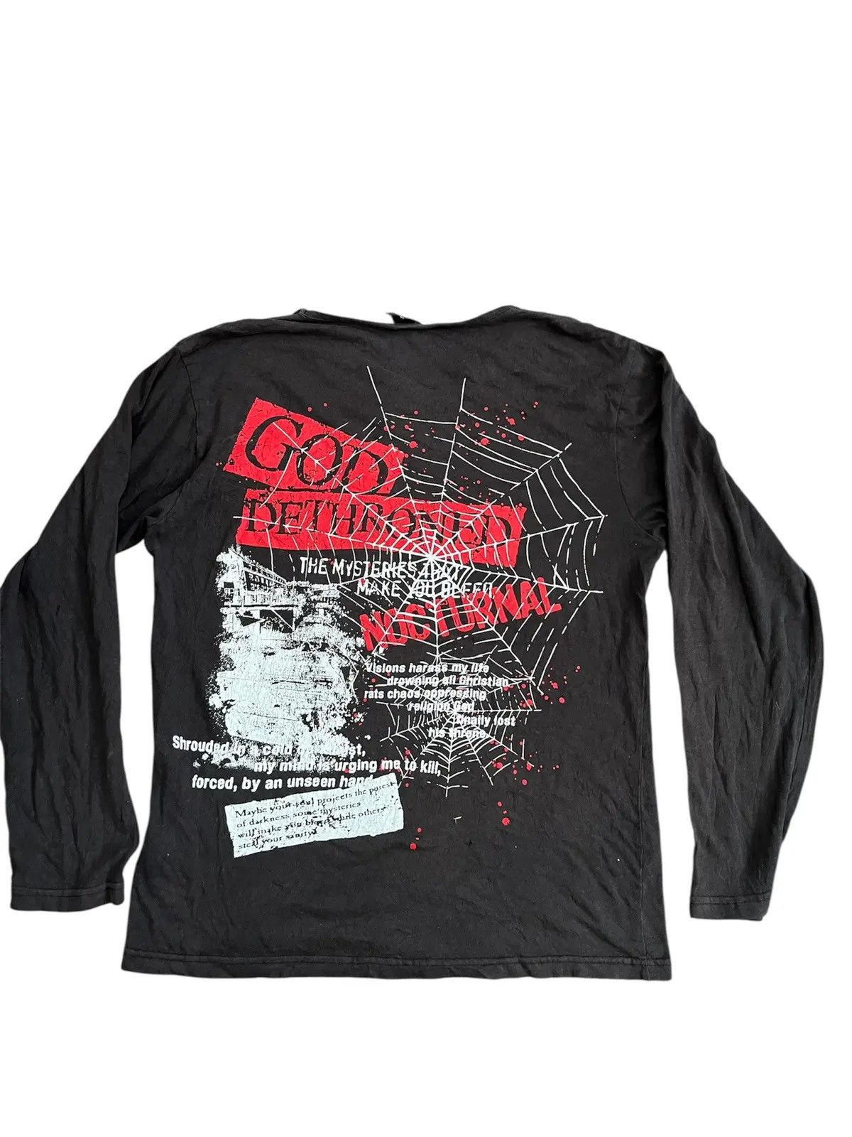 Hysteric Glamour 💥Vtg 90s GOD DETHRONED poem Religion Lost CH Rip Off PUNK Size US L / EU 52-54 / 3 - 2 Thumbnail