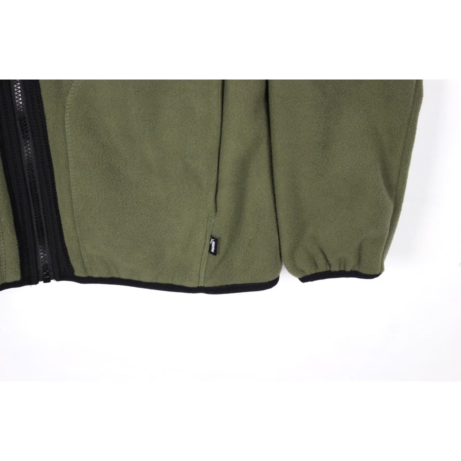 Puma Puma Men's Polar Fleece Jacket Raglan Sleeve Small S Olive Green Size US S / EU 44-46 / 1 - 5 Thumbnail