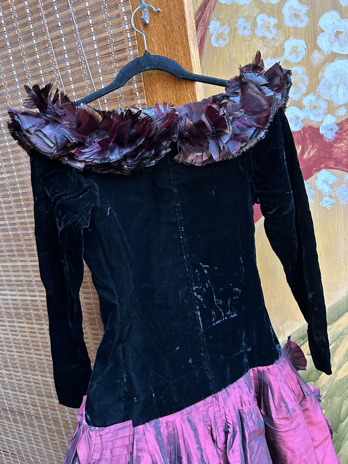 Nina Ricci Vintage Nina Ricci Haute Boutique Velvet Silk Maxi Dress Size XS / US 0-2 / IT 36-38 - 4 Thumbnail