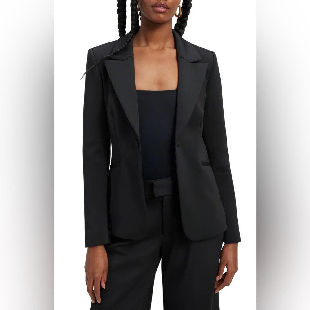 Good American Good American Scuba Tailored Black Blazer Jacket NWT Size S Size S / US 4 / IT 40 - 3 Thumbnail