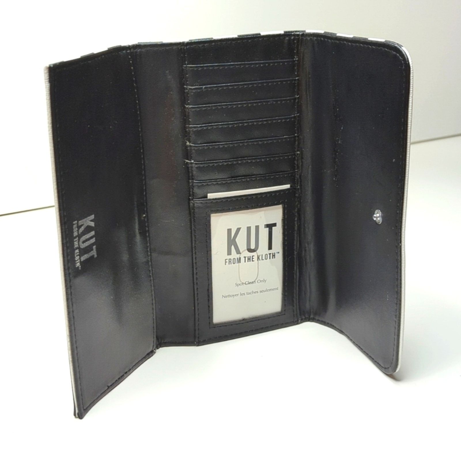 Other KUT FROM THE KLOTH Black White Striped Slimfold Wallet NEW Size ONE SIZE - 4 Thumbnail