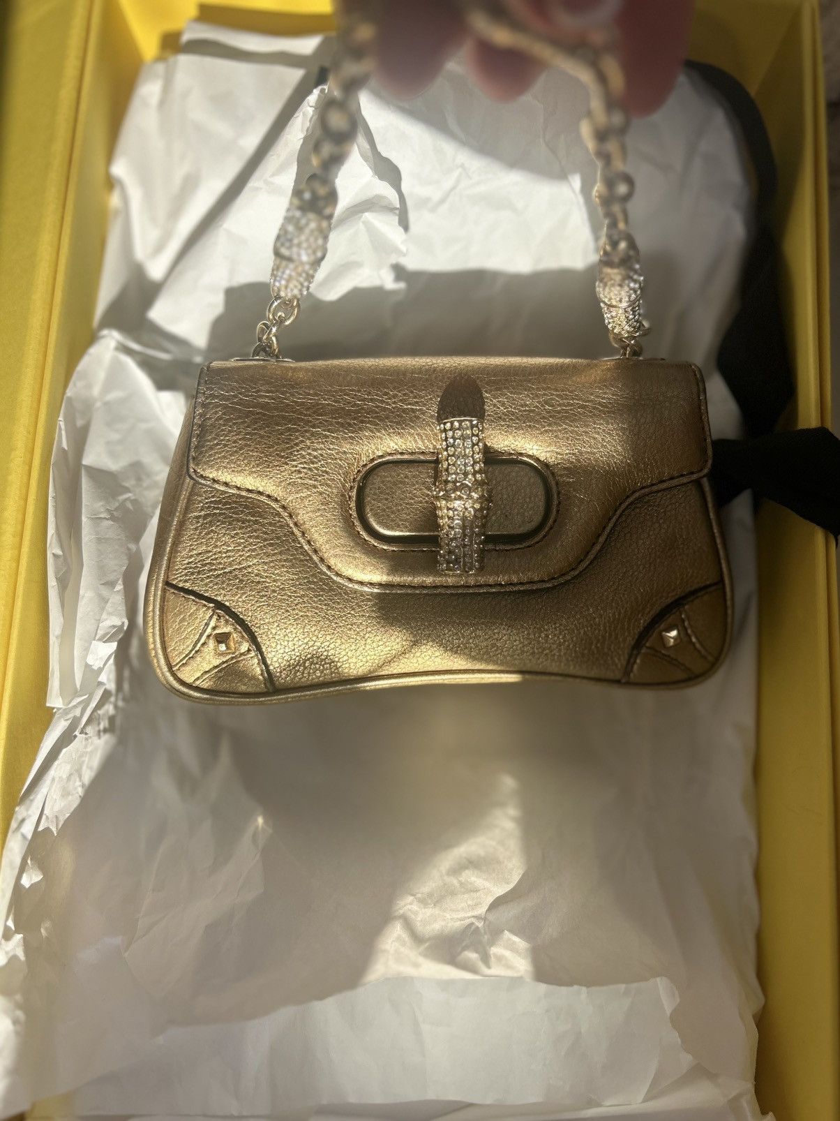 Gucci Vintage bronze pursewiyh swarovskichsin Size ONE SIZE - 11 Thumbnail