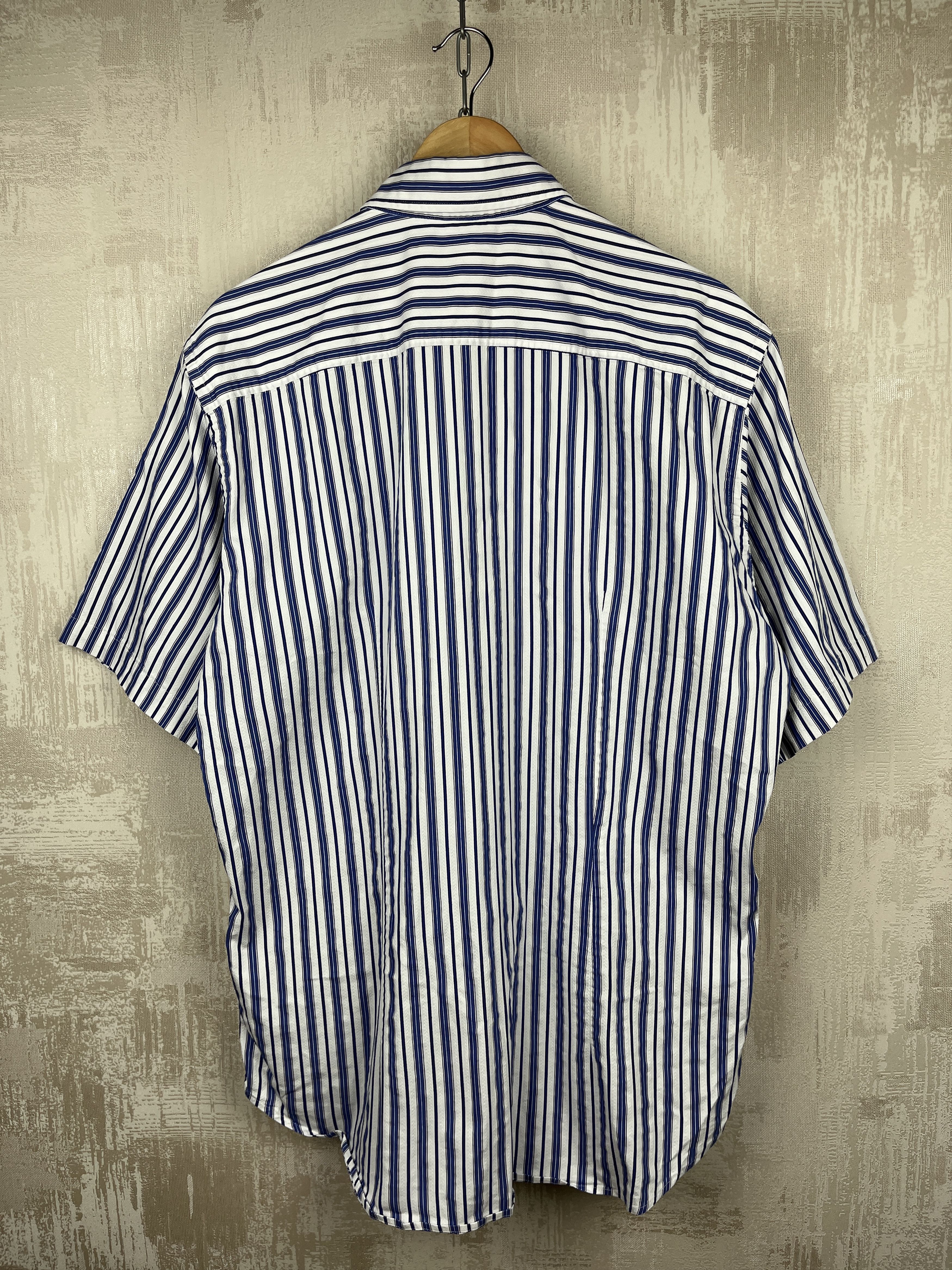 Ermenegildo Zegna Zegna Sport Striped Short Sleeve Shirt Cotton Button Down Size US L / EU 52-54 / 3 - 15 Thumbnail