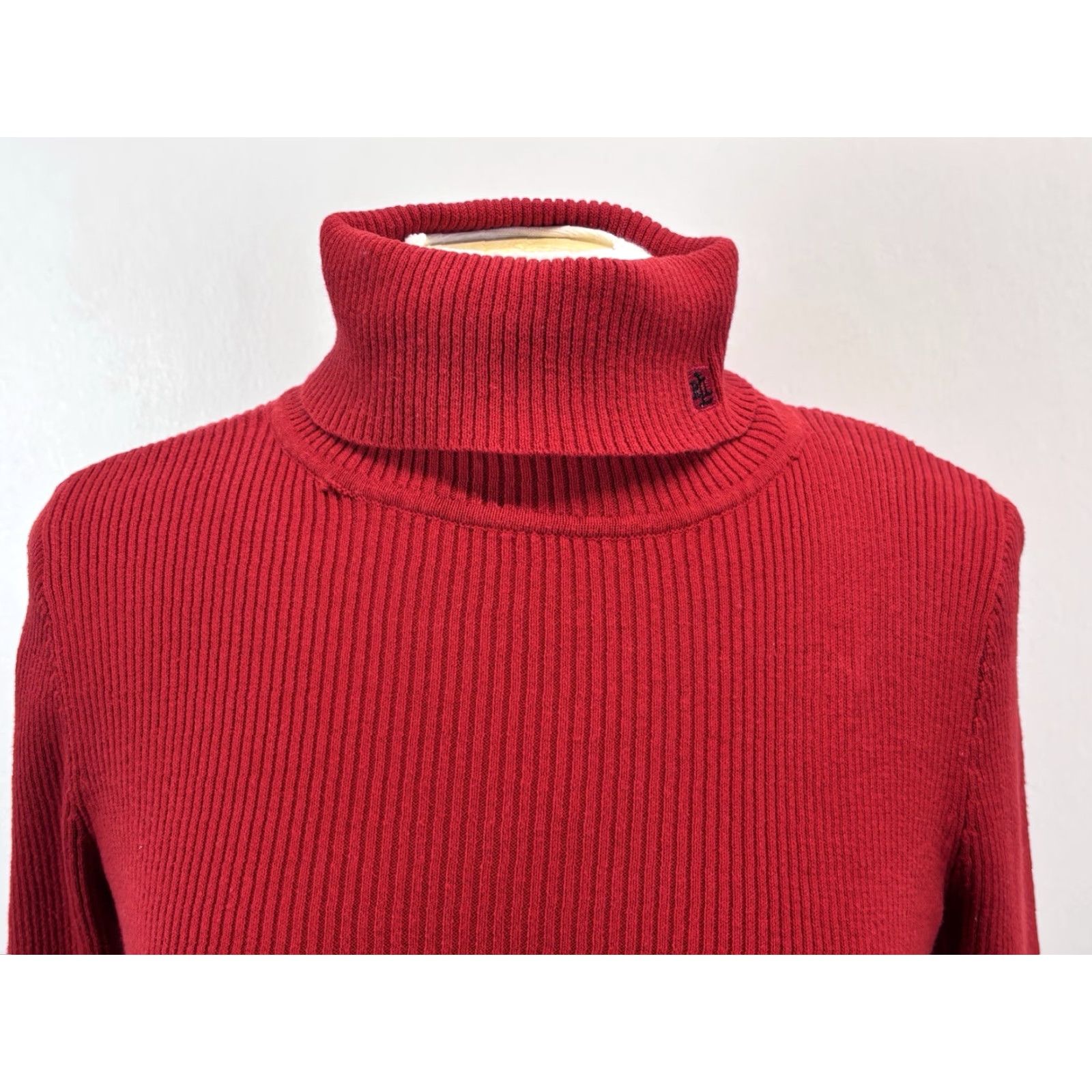 Ralph Lauren VINTAGE Lauren Ralph Lauren Ribbed Turtleneck Sweater Large Red 90s Preppy Womens Size L / US 10 / IT 46 - 5 Thumbnail