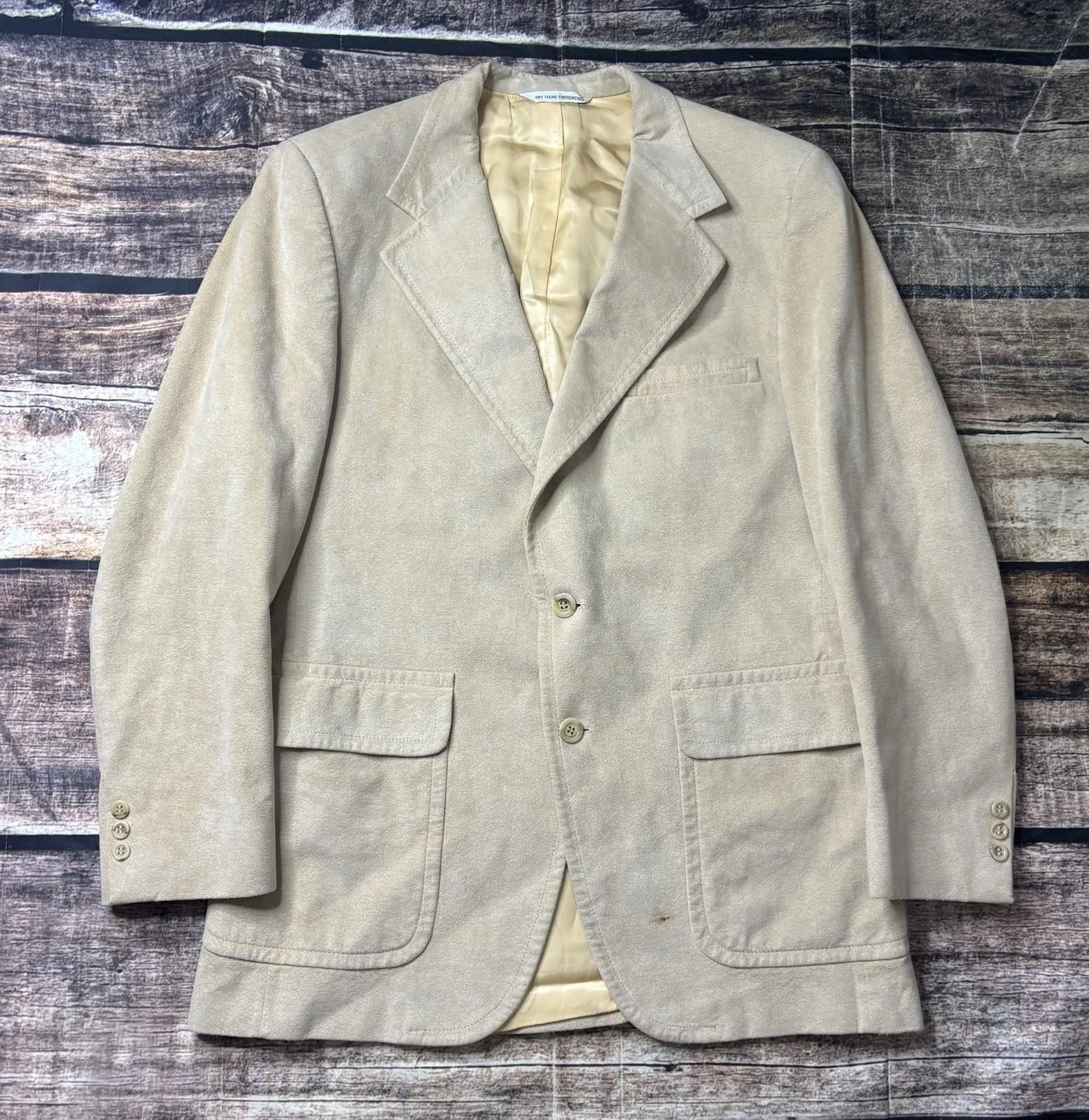 Other 80s Kingsridge Imperial Suede Blazer Jacket Men's 40R Beige Size 40R - 1 Thumbnail