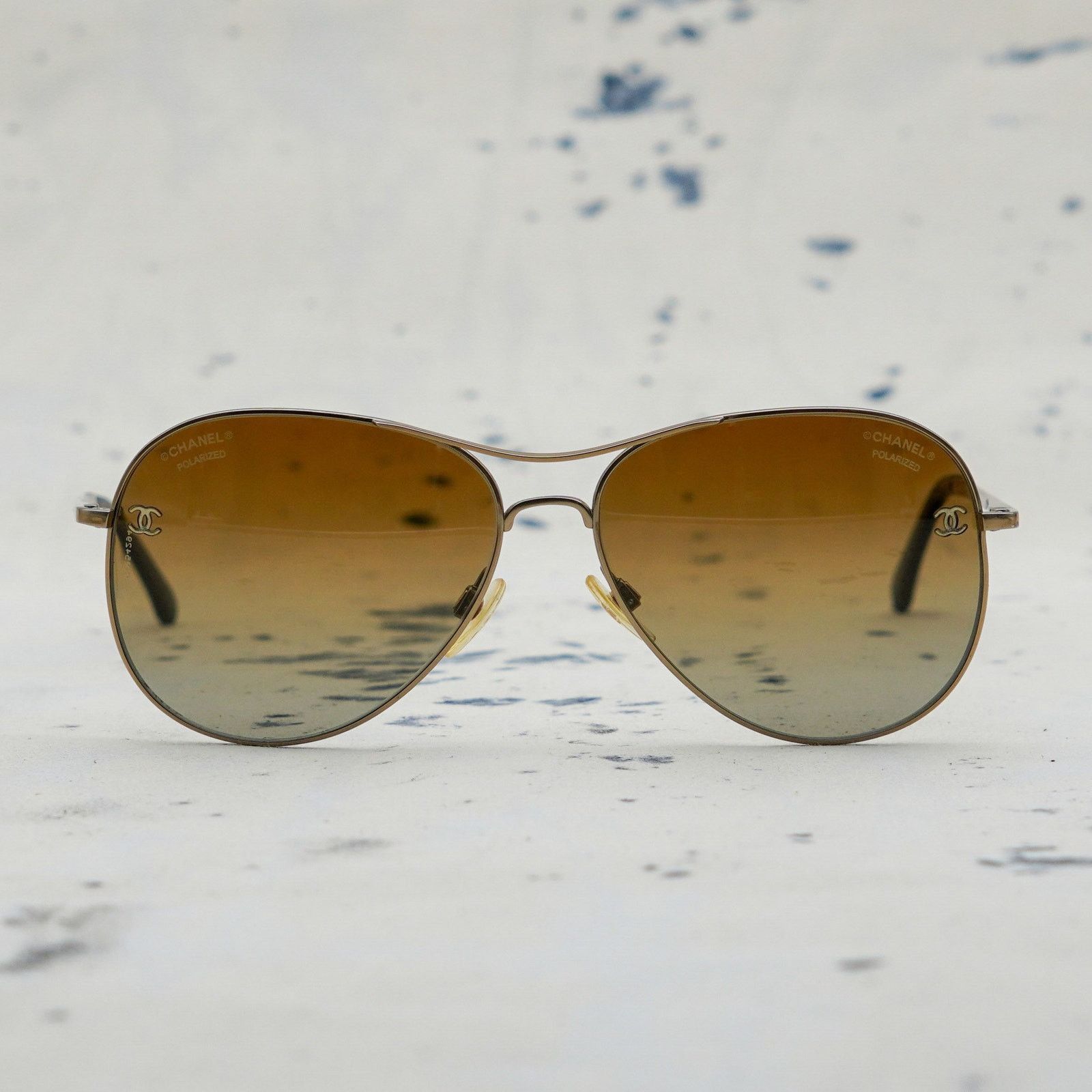 Chanel Chanel 4189 gold gradient cc logo metal aviator sunglasses Size ONE SIZE - 2 Thumbnail