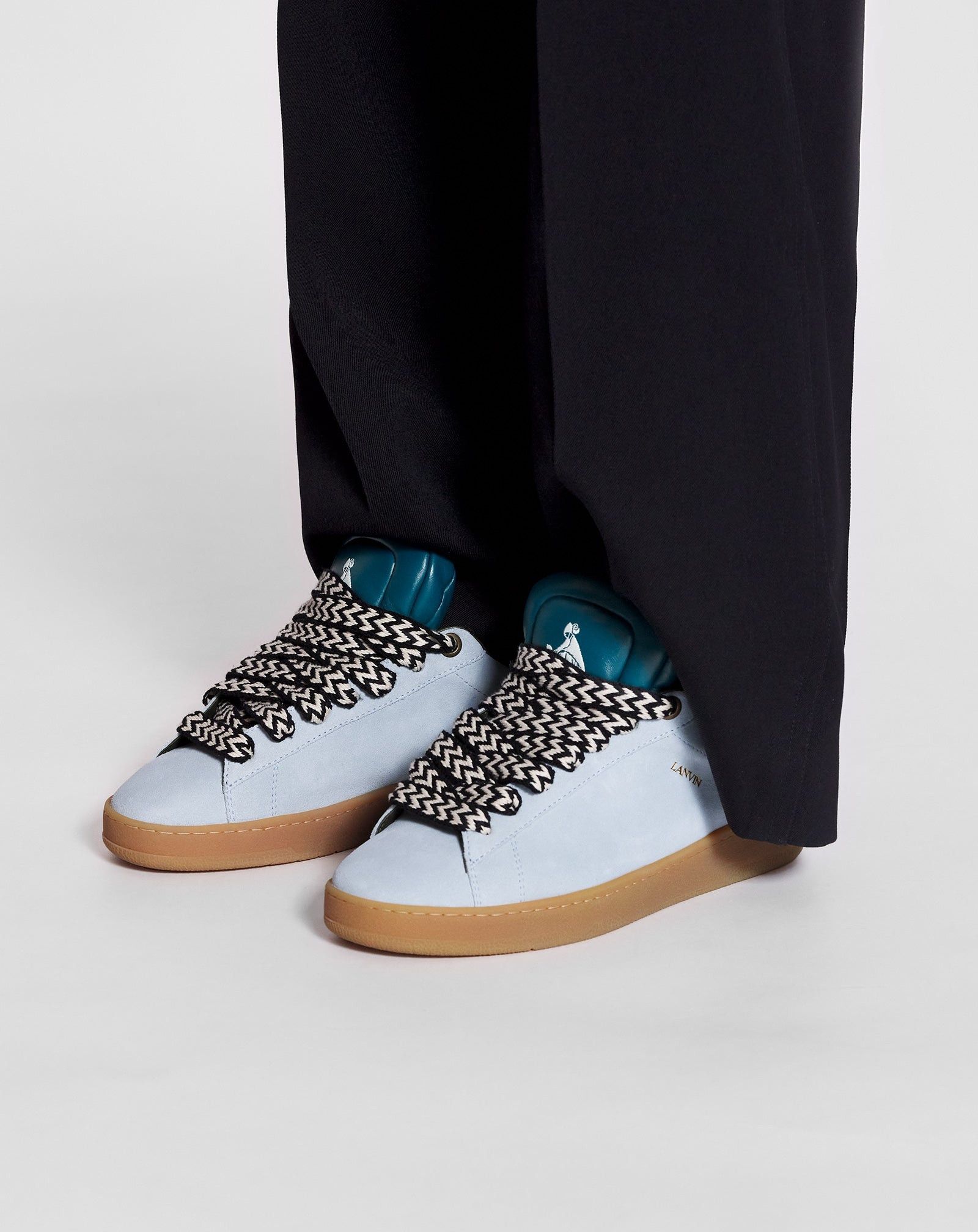 Future × Lanvin os11x1224 Dup / Hyper Curb Low-Top Sneakers in Light Blue Size US 7 / IT 37 - 6 Thumbnail