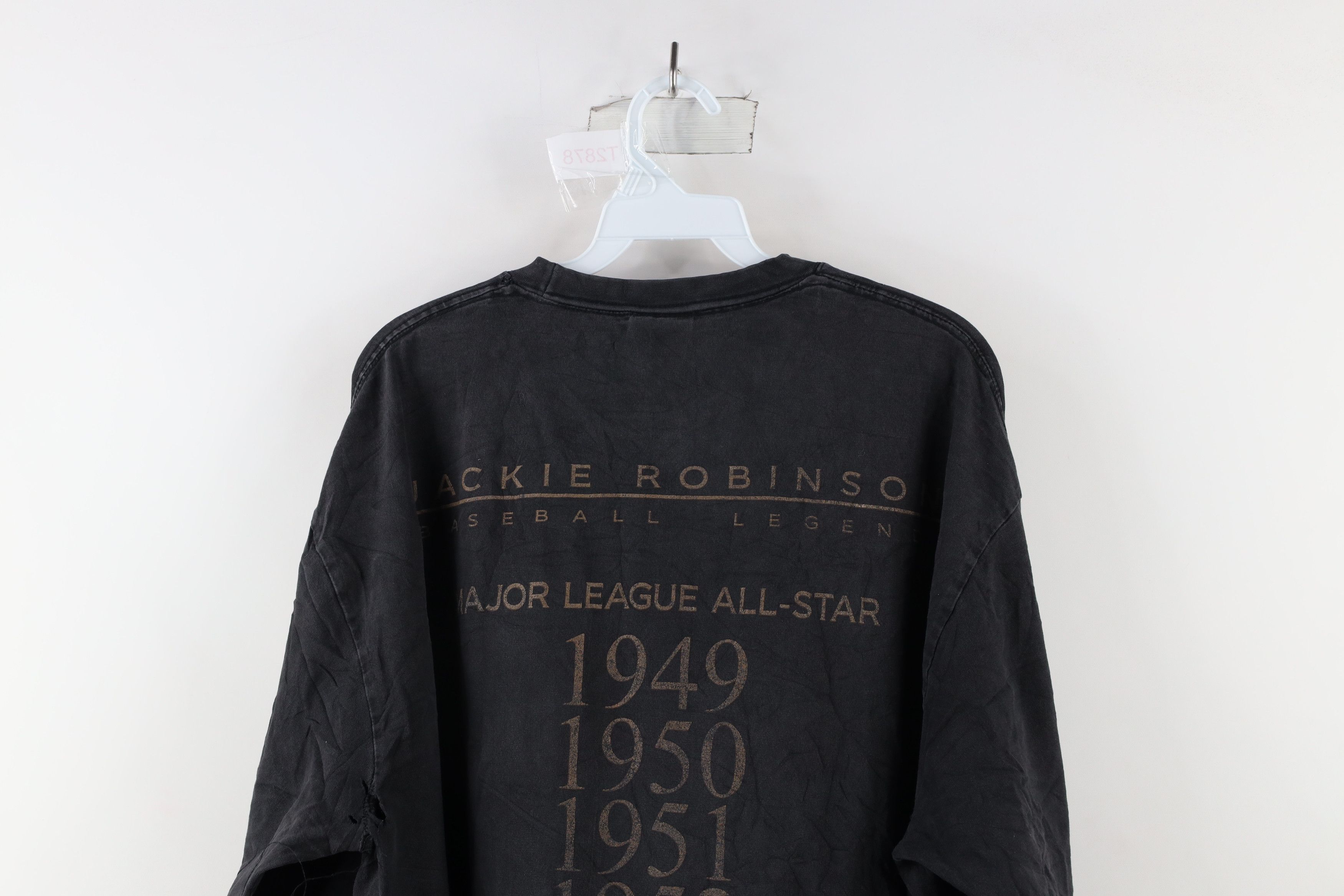 Vintage Vintage 90s Jackie Robinson Baseball Long Sleeve T-Shirt Size US XL / EU 56 / 4 - 10 Thumbnail