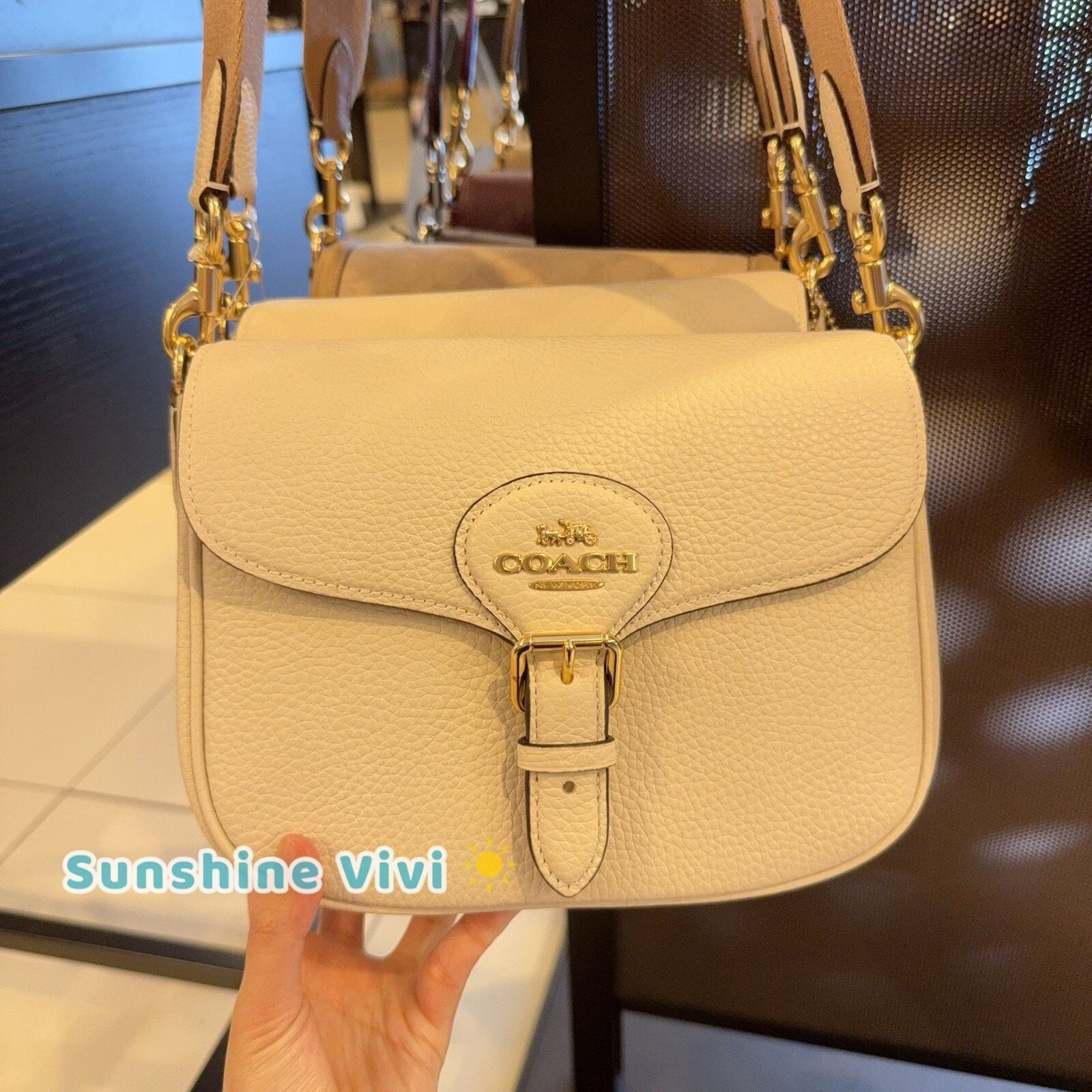 Coach NWT Coach Amelia Saddle Bag Soft leather CP107 Gold/Chalk Size ONE SIZE - 1 Thumbnail