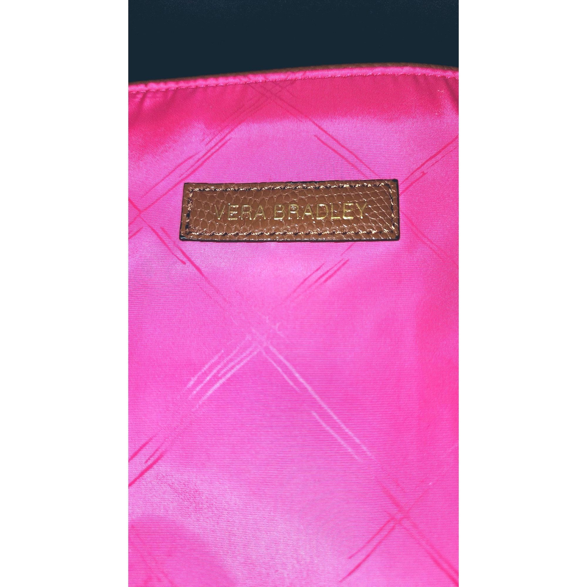 Vera Bradley Vera Bradley Pink & Brown Tote Bag With Faux Leather Accents Size ONE SIZE - 4 Thumbnail