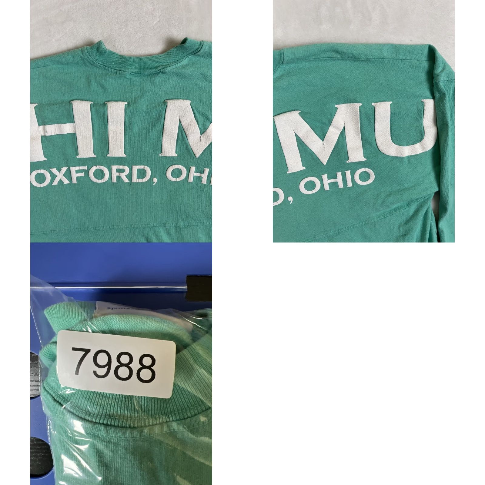 ESPIRIT Phi Mu Spirit Shirt Long Sleeve Oxford Ohio Teal Green Size Small Women Regular Cotton Spirit Jersey Vintage: No Size S / US 4 / IT 40 - 8 Thumbnail