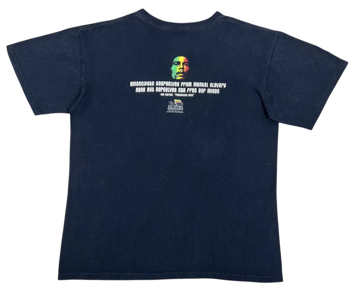 Band Tees Vintage Distressed Bob Marley Rasta Flag Tee Size US M / EU 48-50 / 2 - 2 Thumbnail