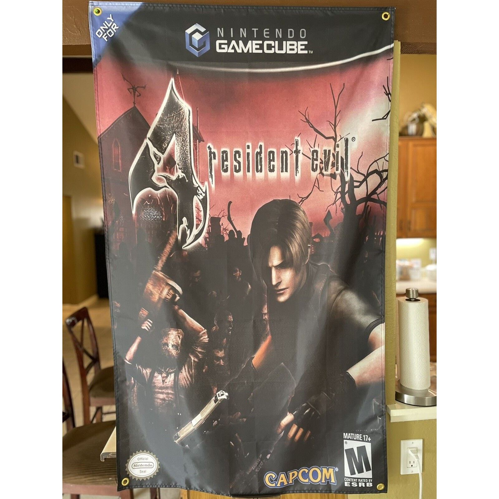 Other Resident Evil 4 5ft Flag Nintendo Gamecube Poster Capcom Size ONE SIZE - 1 Thumbnail