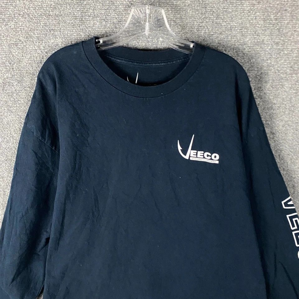 Ecco EECO Fishing Shirt Men's 2X Long Sleeve Navy Blue Cotton Size US XXL / EU 58 / 5 - 2 Thumbnail