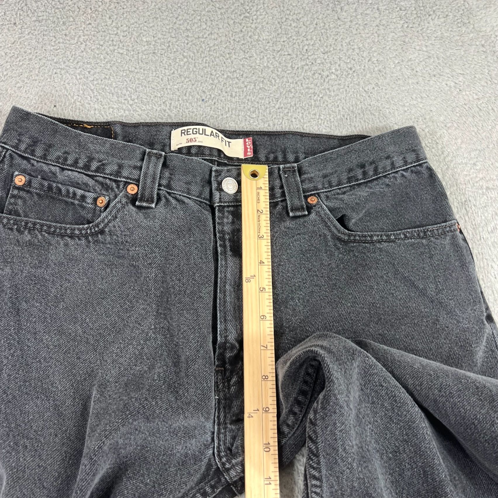 Levi's VINTAGE Levi's 505 Jeans Men's Medium Fit 34 Black Denim Straight Leg Grunge 90s Size US 34 / EU 50 - 3 Thumbnail