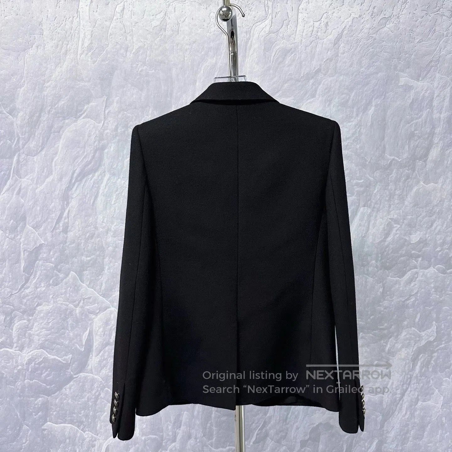 Saint Laurent Paris Saint Laurent Anchor Embroidered Wool Blazer. Size XS / US 0-2 / IT 36-38 - 4 Thumbnail