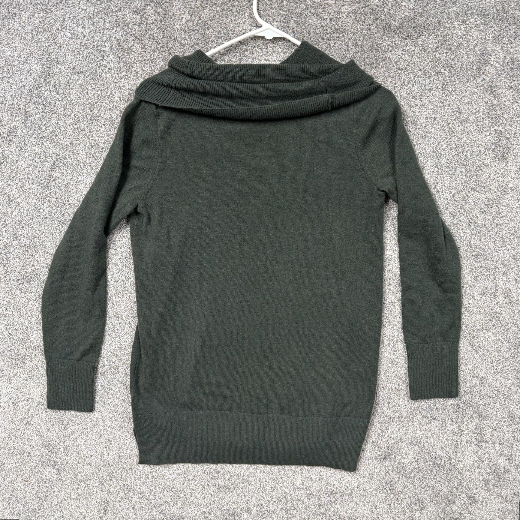 Loft LOFT Womens Sweater M Green Cowl Neck Pullover Knit Casual Fall Winter 60% Acrylic 40% Nylon Solid Tight-Knit Long Sleeve Ladies Mens? (Gender at end) Size M / US 6-8 / IT 42-44 - 7 Thumbnail