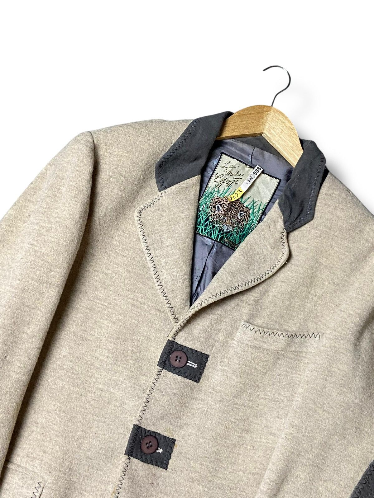 Designer × Japanese Brand × Vintage Vintage LA MODA GOJI Tiger Embroidered Wool Jacket (121) Size US XS / EU 42 / 0 - 8 Thumbnail