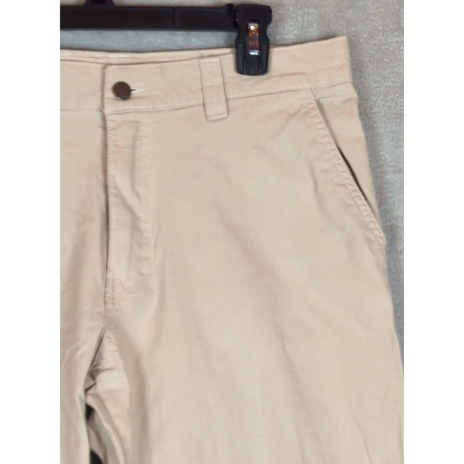 Vintage Columbia Flex Roc Pants 33x32 Beige Hiking Pants Men Regular Straight Leg Comfort Stretch Pockets Omni-Shade Canvas Cotton Elastane Outdoor Nature Size US 33 - 5 Thumbnail