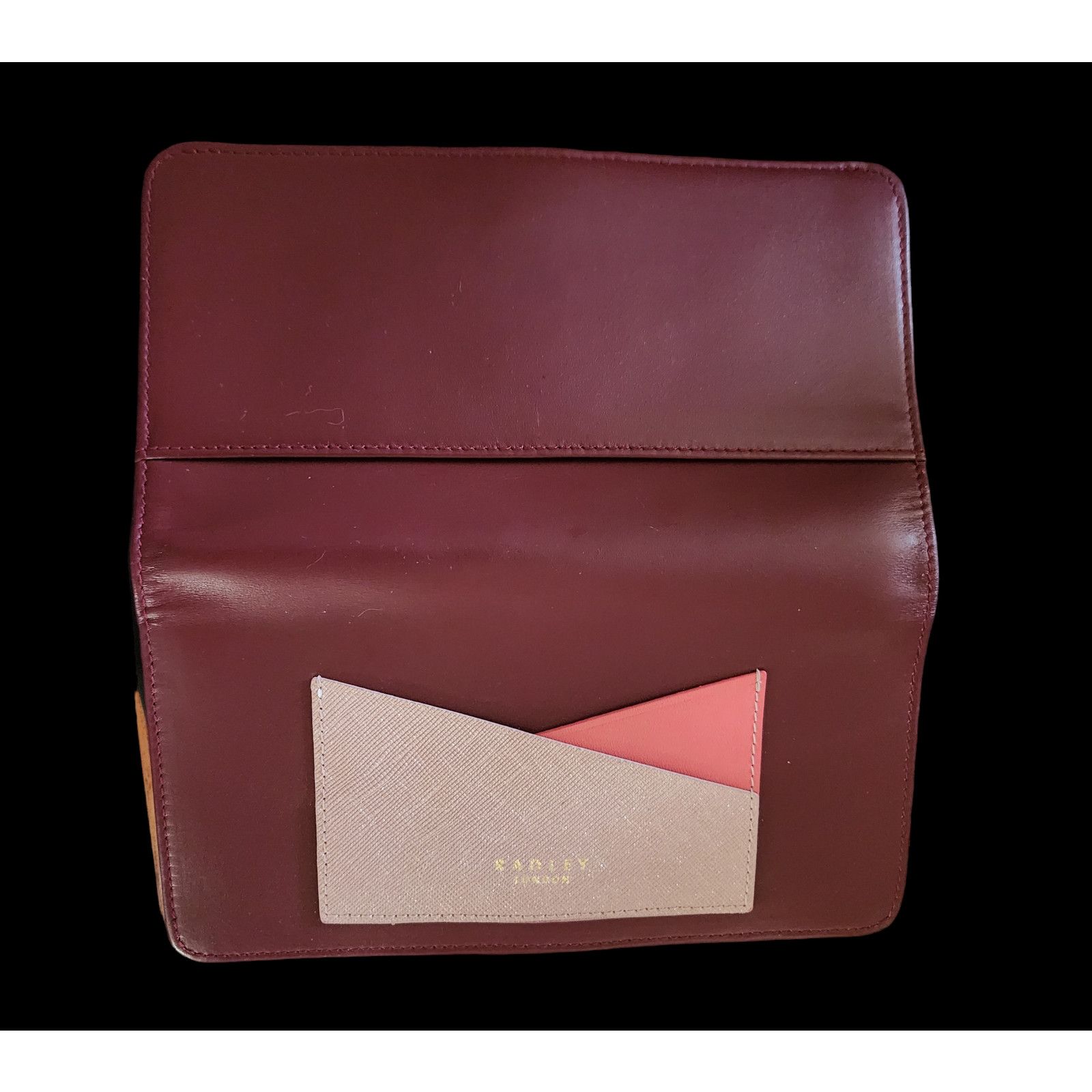 Unknown London Radley London LUXURY brand burgandy leather bi-fold wallet Size ONE SIZE - 6 Thumbnail