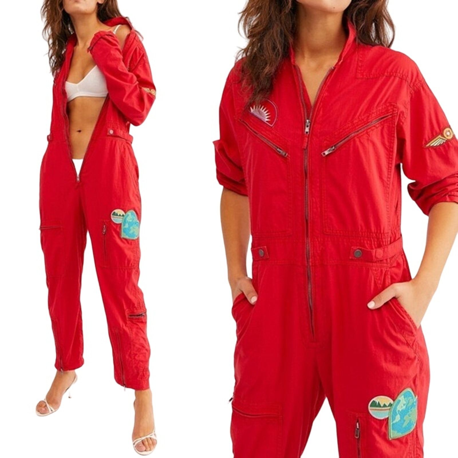 Free People Free People Lena Flight Jumpsuit Size 27" / US 4 / IT 40 - 2 Thumbnail